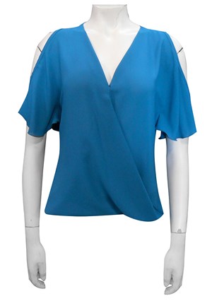 TEAL - Robyn cross front blouse